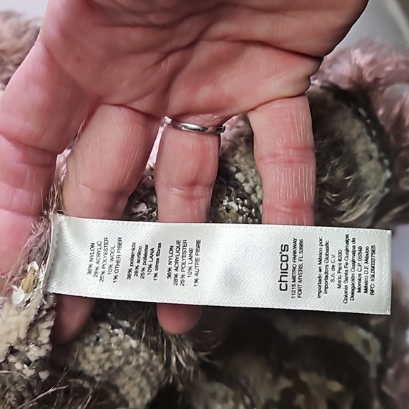 Chicos Glitz Cardigan Sz 2 (L) - Picture 6 of 8